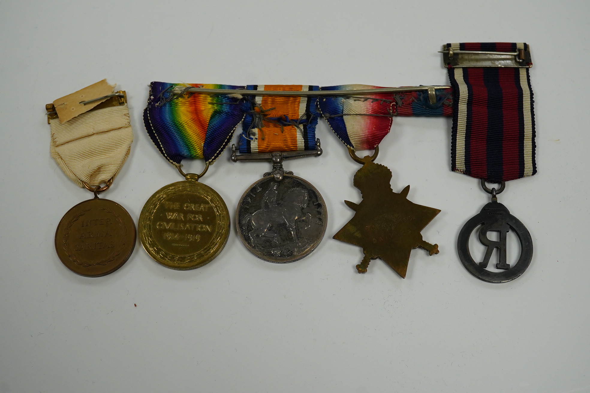 A Great War trio with oakleaf to Assistant Matron B.J.D.Reid, Queen Alexandra's Imperial Military Nursing Service with Royal Red Cross medal and Military Nursing Service Reserve Badge (5)